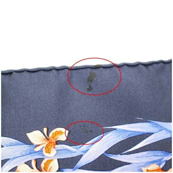 HERMES Authentic Blue Silk Scarf - Picture 7 of 11